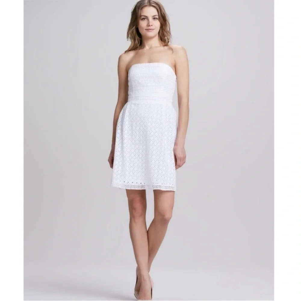Laundry by Shelli Segal white eyelet dress